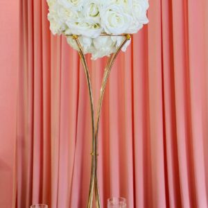 Colonne Diabolo avec sa boule de fleurs